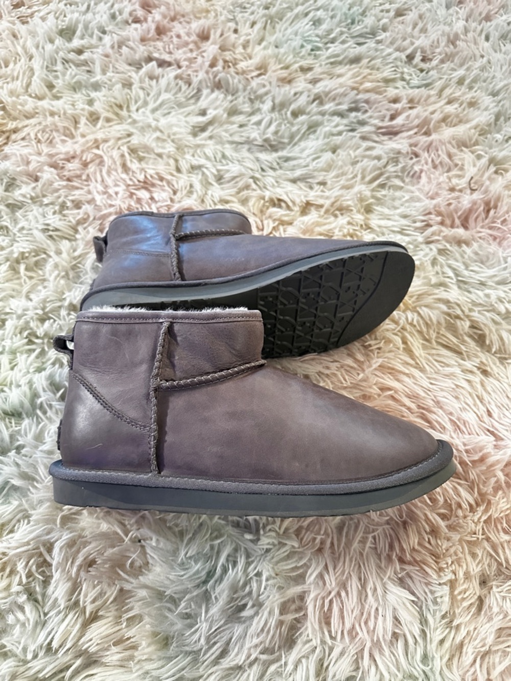 New Australia Luxe Collective Cosy Ultra Short Suede Shearling Boot Size 38